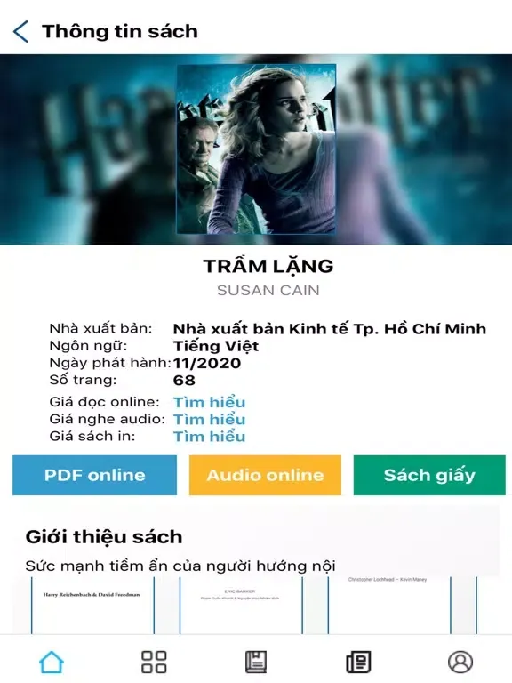 Ảnh chụp màn hình của Digital Book iPad 