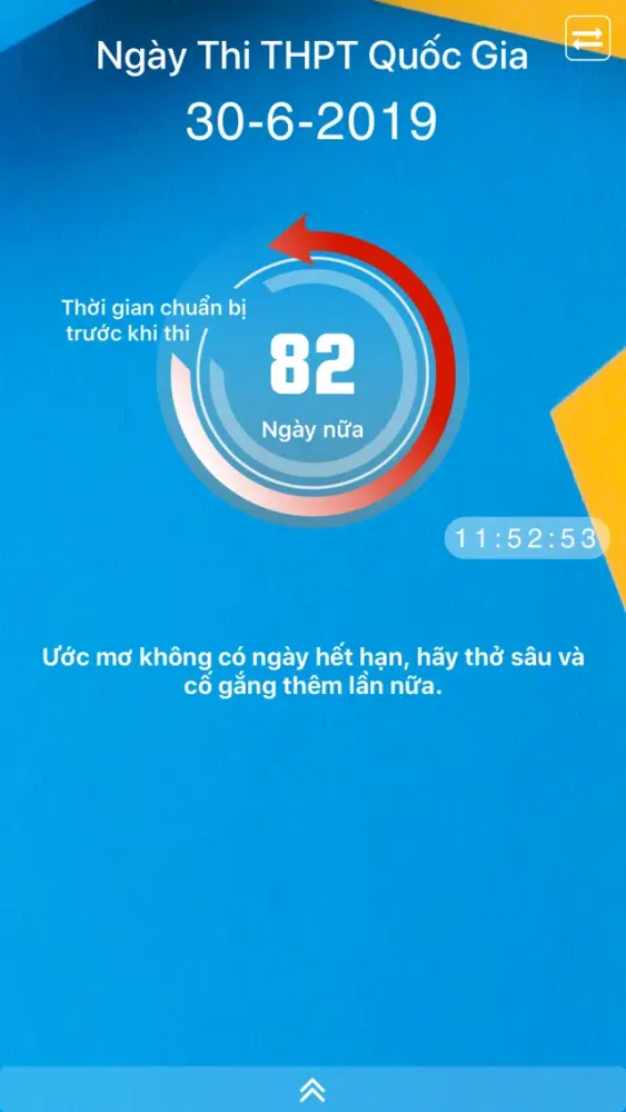 Zrzuty ekranu Đếm ngược ngày thi