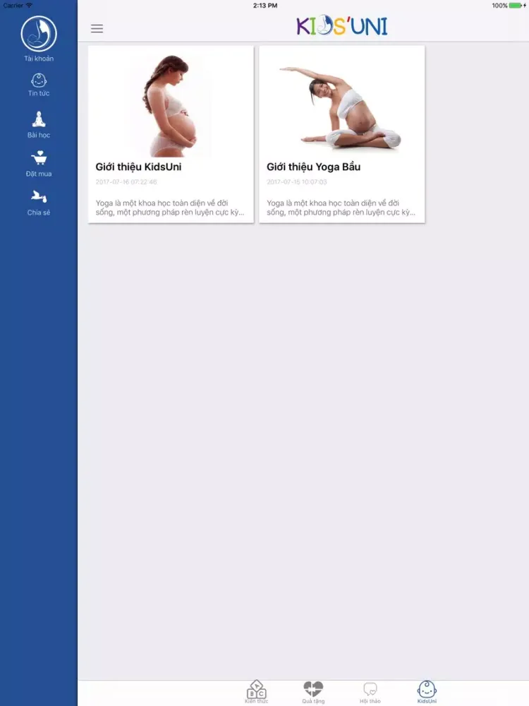 KidsUni iPad 应用截图
