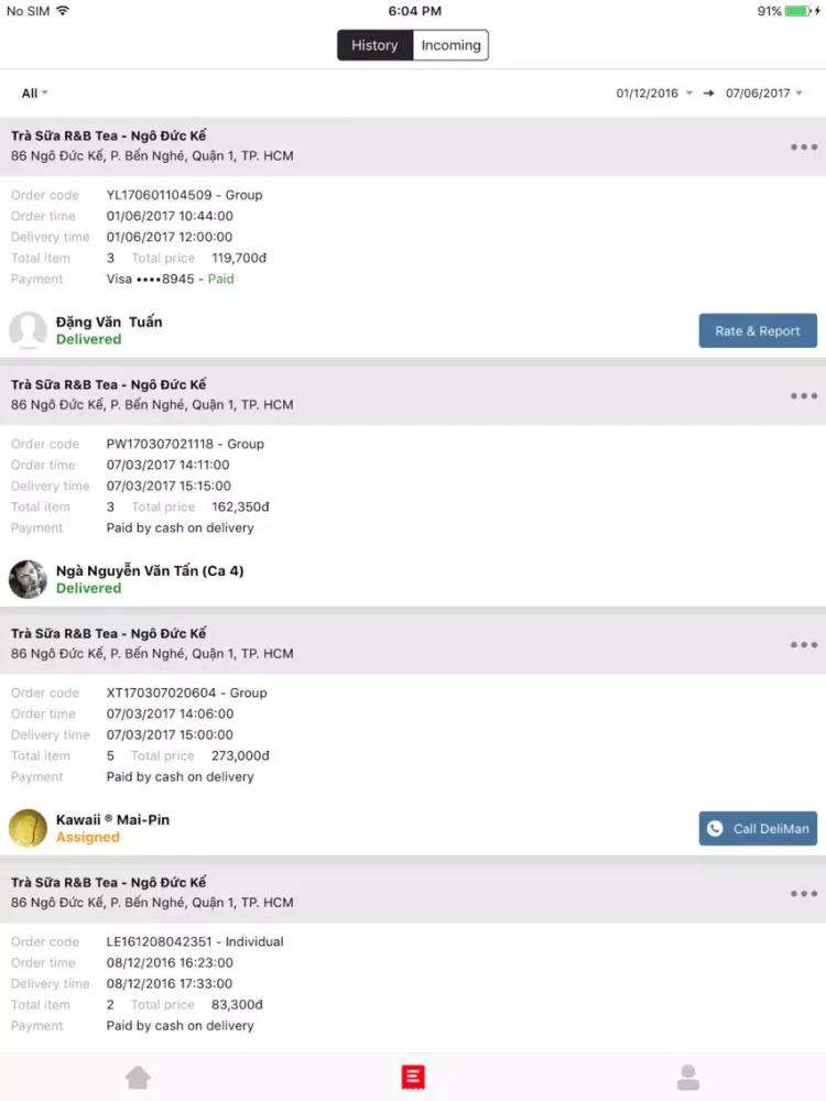 R&B Tea VN iPad  Ekran Görüntüleri