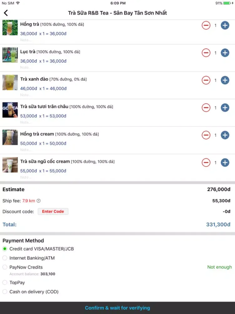 R&B Tea VN iPad  Ekran Görüntüleri