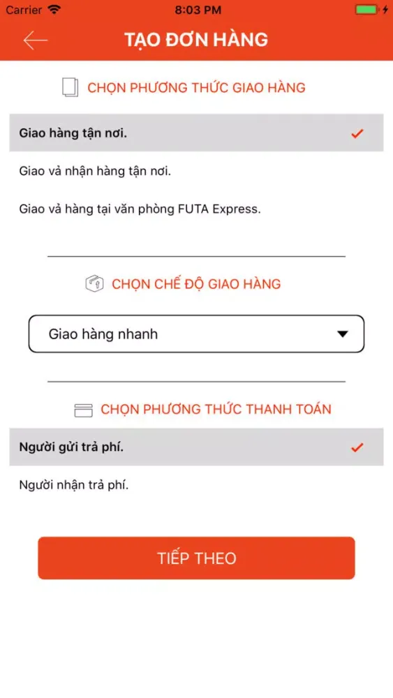 FUTA Express سکرین شاٹس