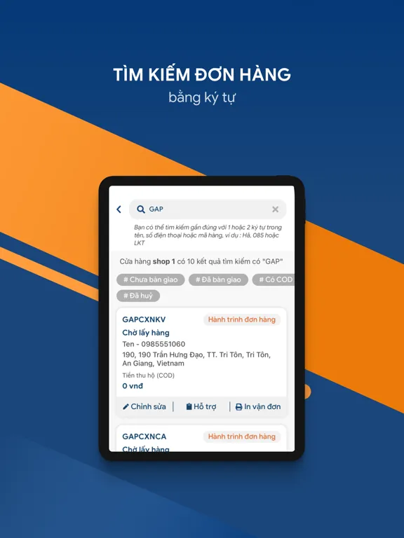GHN - Giao Hàng Nhanh iPad  Ekran Görüntüleri