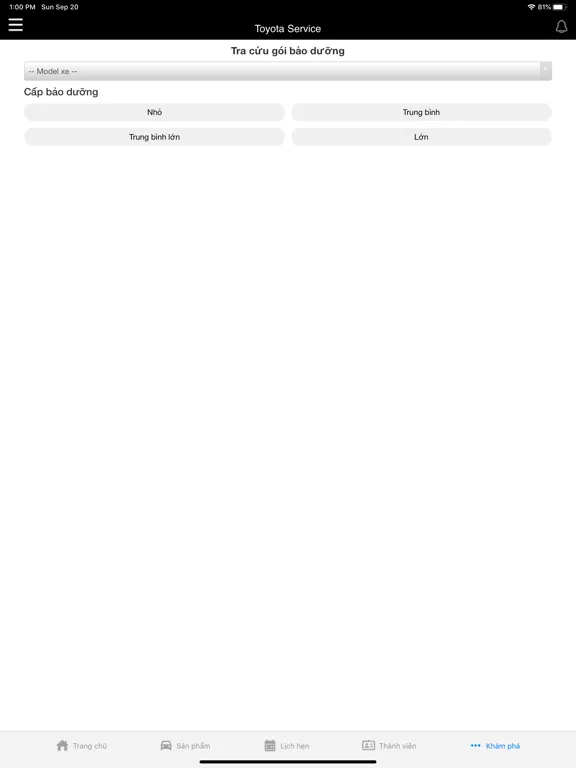 Captures d'écran de Toyota Services Nghệ An iPad 