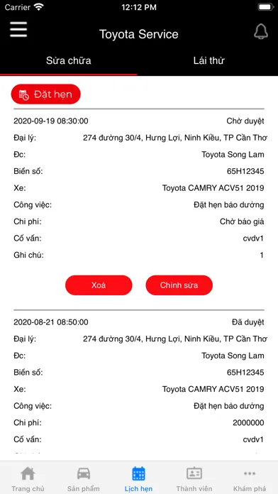 Captures d'écran de Toyota Services Nghệ An