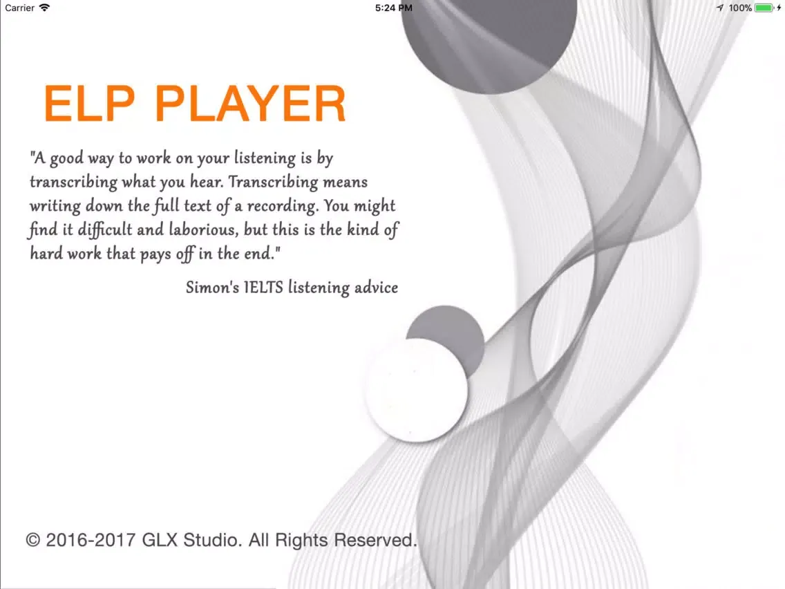 Tangkapan layar ELP Player Pro iPad 
