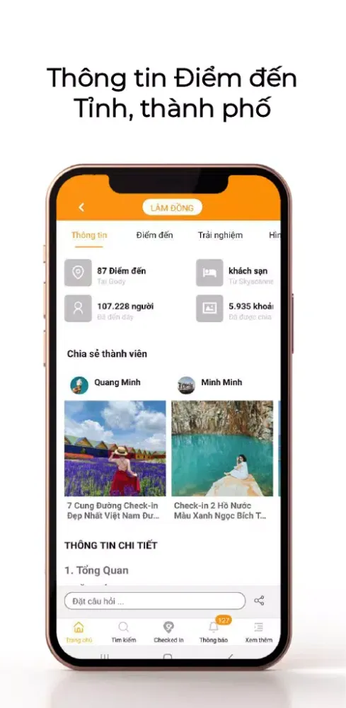 Capturas de tela do Gody - App du lịch cho người V