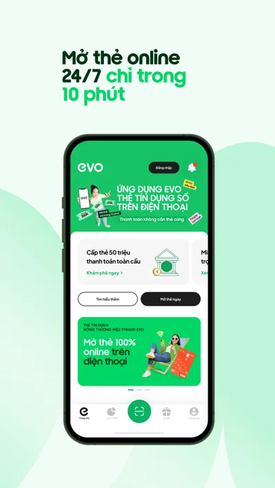 EVO Thẻ mở ngay Tiền hoàn liền سکرین شاٹس