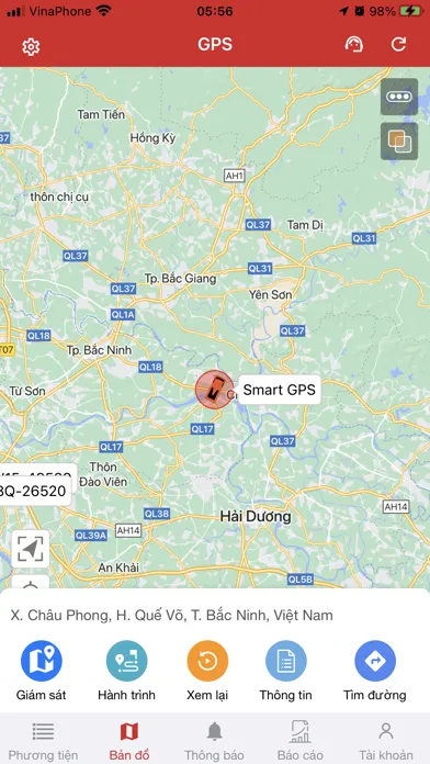 Ảnh chụp màn hình của eTrack