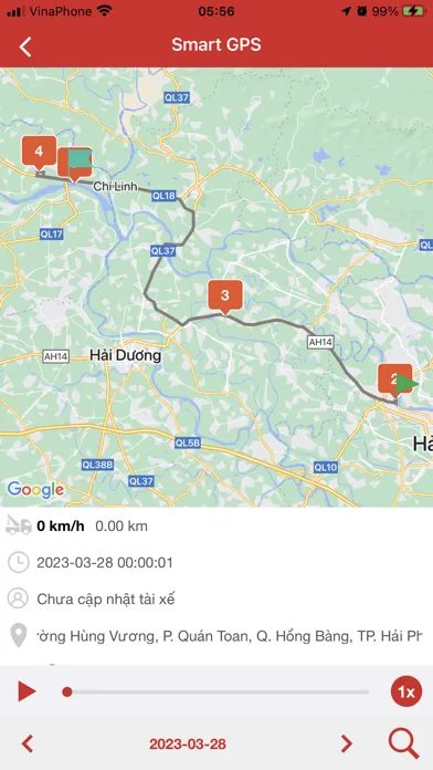 Ảnh chụp màn hình của eTrack