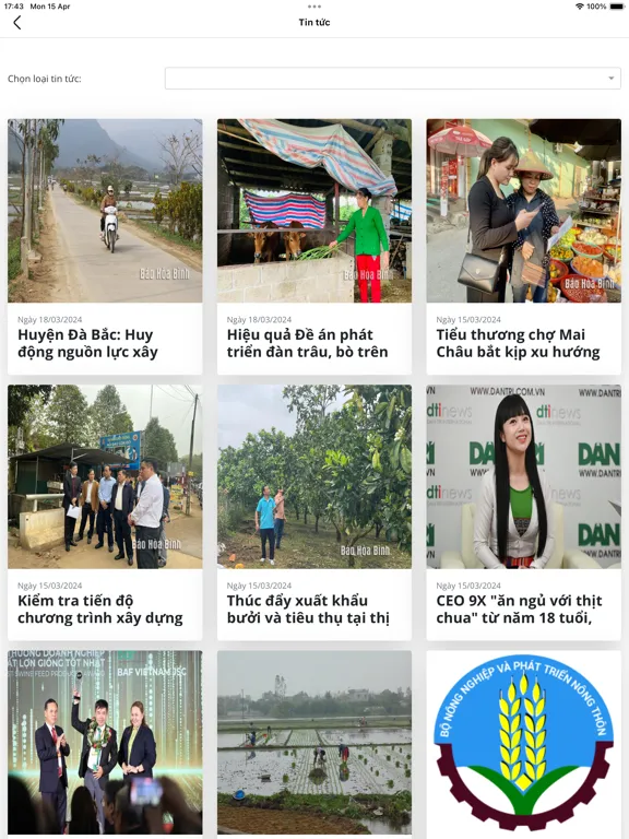 CSDL nông nghiệp tỉnh Hòa Bình iPad  স্ক্রিনশট