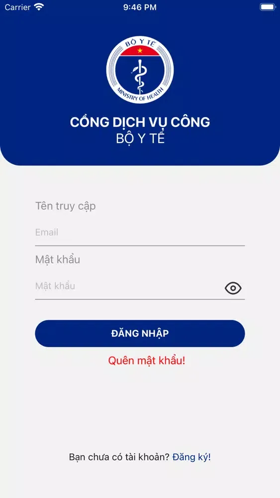 Capturas de tela do Dịch Vụ Công - Bộ Y Tế