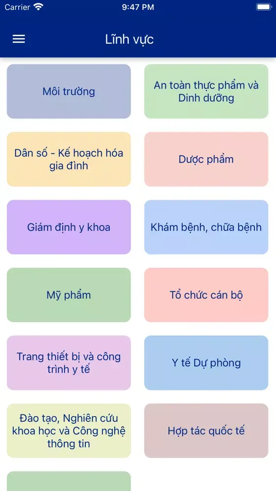 Capturas de tela do Dịch Vụ Công - Bộ Y Tế