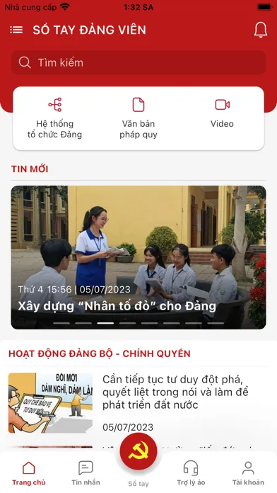 Zrzuty ekranu Sổ tay Đảng viên Vĩnh Phúc