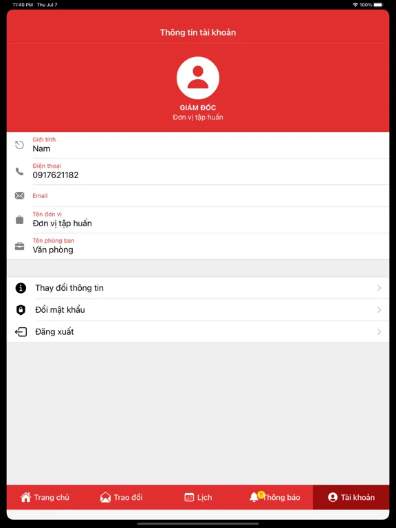 MVPLT THÁI BÌNH iPad 应用截图