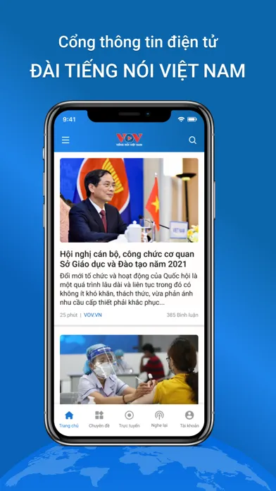 Ảnh chụp màn hình của VOV - Tiếng nói Việt Nam