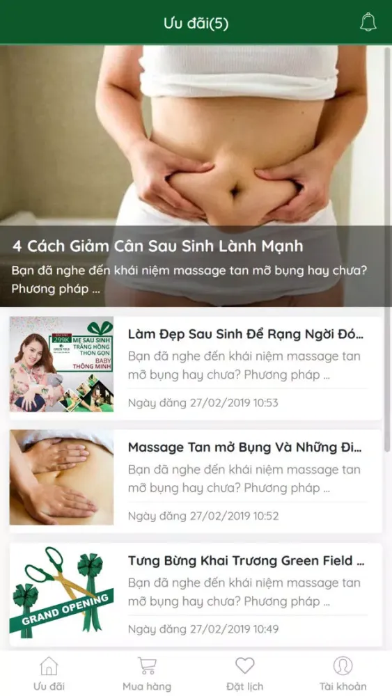 Tangkapan layar GreenFieldSpa