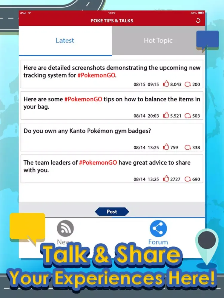 Captures d'écran de Tips & Talks for Pokemon Go iPad 
