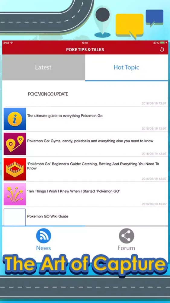 Captures d'écran de Tips & Talks for Pokemon Go