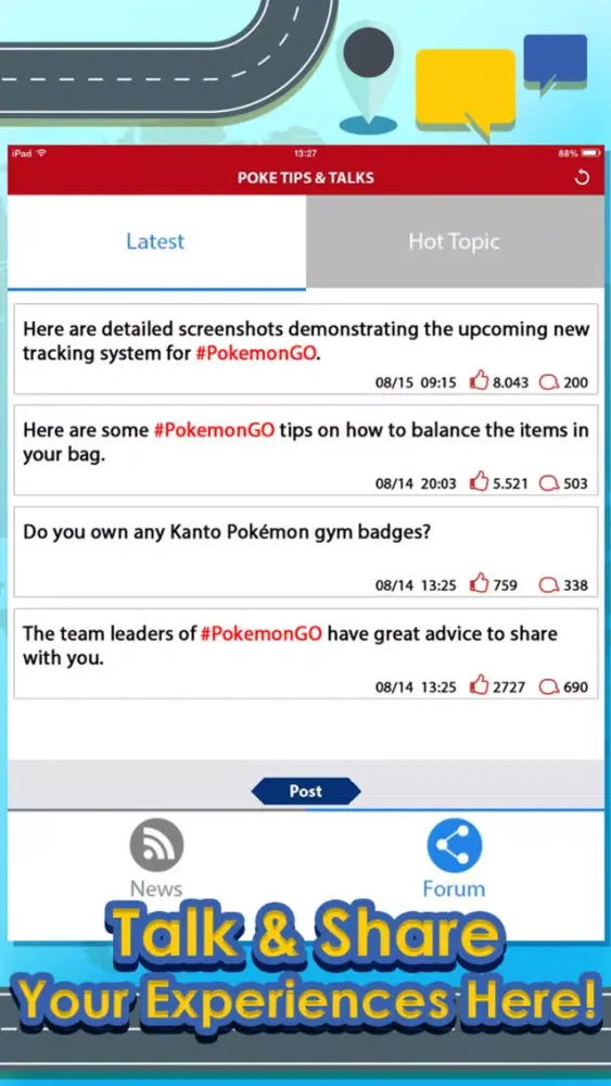 Captures d'écran de Tips & Talks for Pokemon Go
