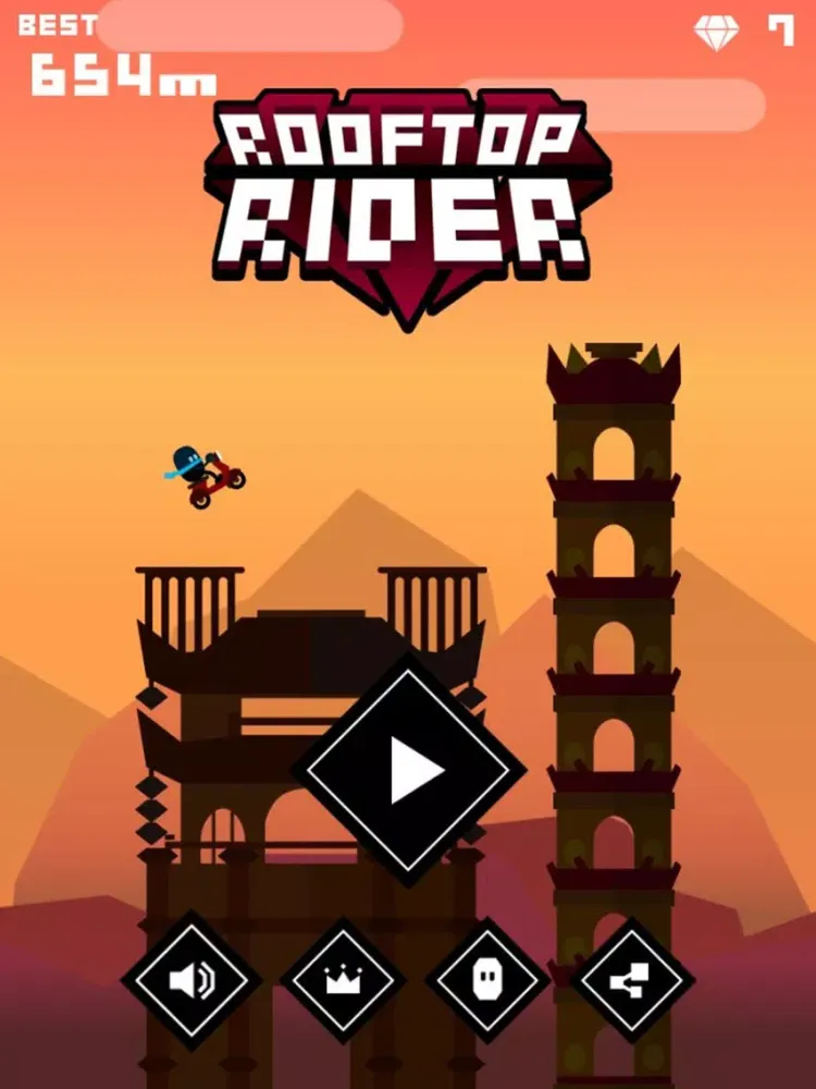 Скриншоты Rooftop Rider - Awesome Biking iPad 