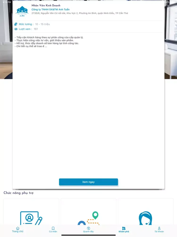 365 Job - Tìm việc làm online iPad  스크린샷