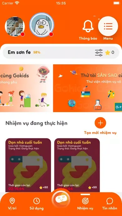 Скриншоты GoKids Parent iTel