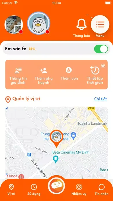 Скриншоты GoKids Parent iTel