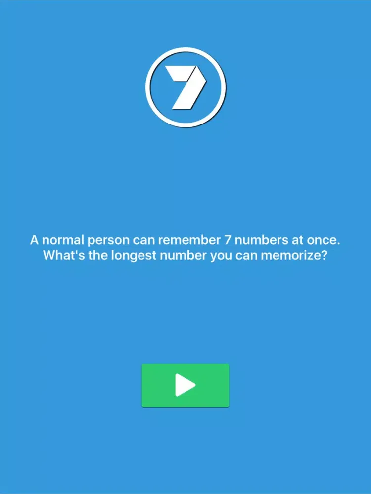 Memorize - What's the longest number you can remember? iPad  스크린샷