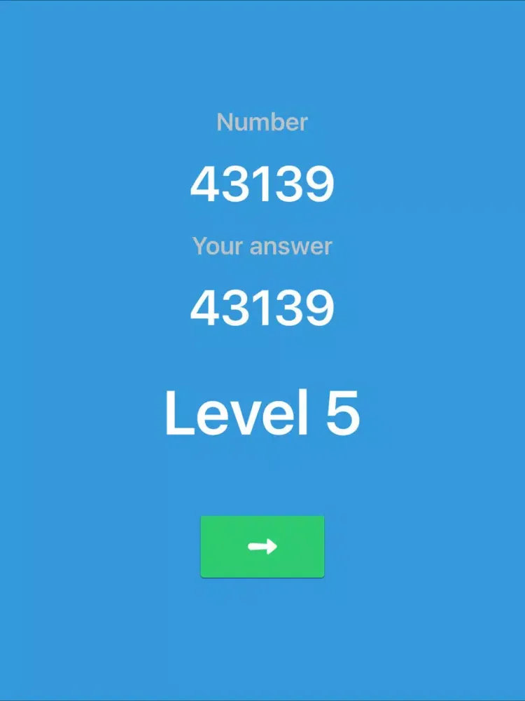 Memorize - What's the longest number you can remember? iPad  스크린샷
