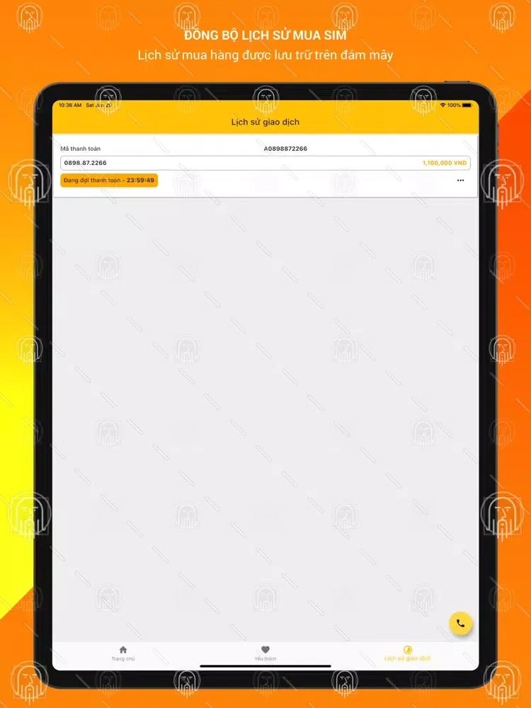 Ảnh chụp màn hình của KhoSim App iPad 