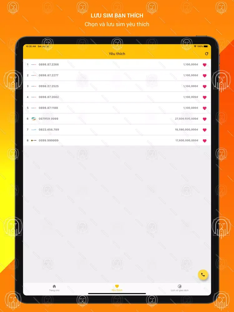 Ảnh chụp màn hình của KhoSim App iPad 