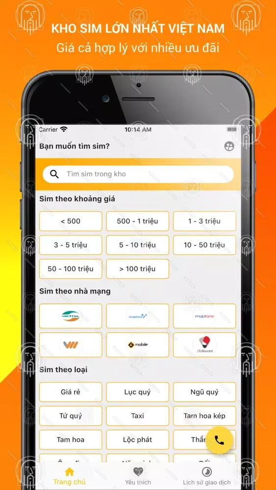 Ảnh chụp màn hình của KhoSim App