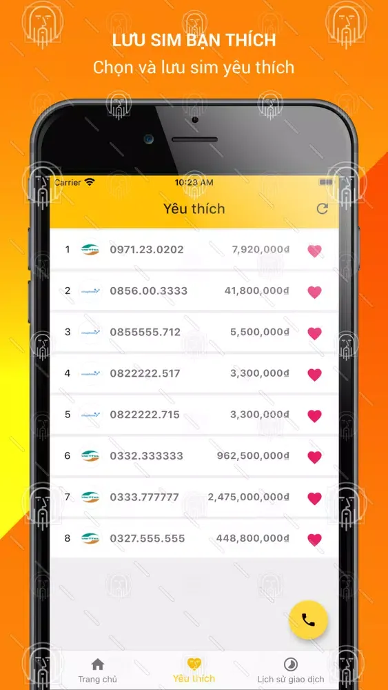 Ảnh chụp màn hình của KhoSim App