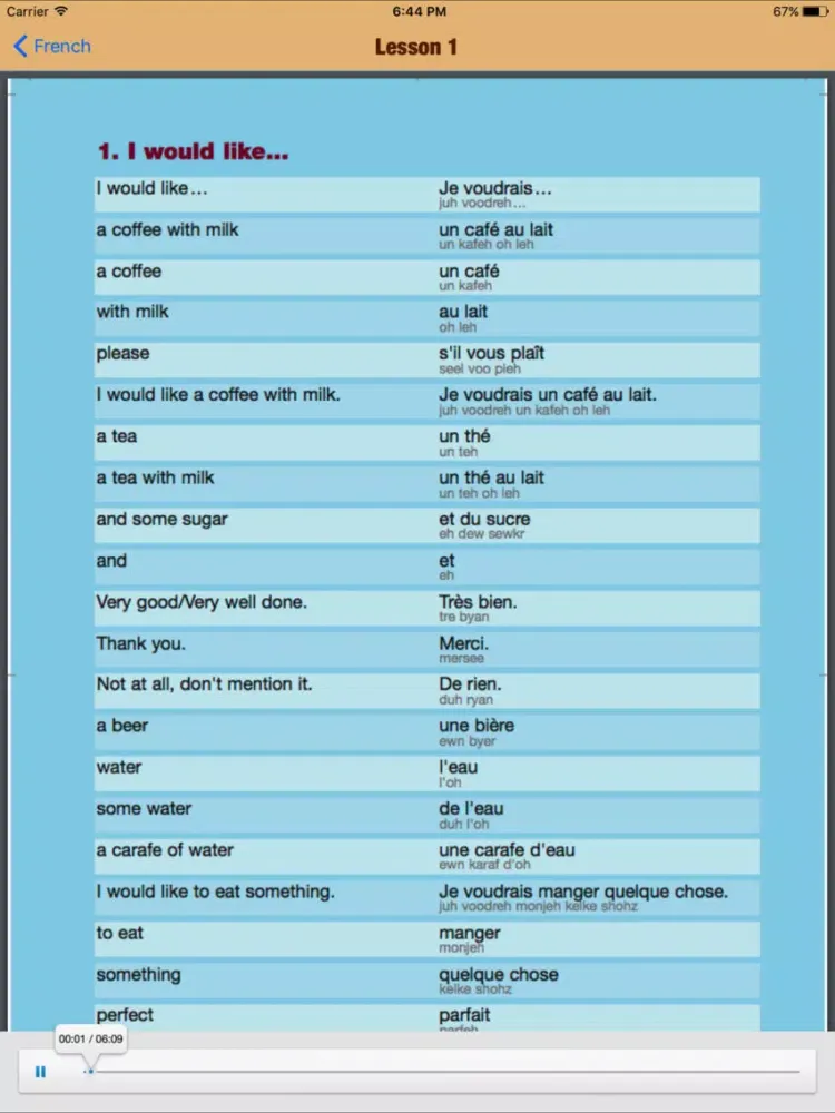 Tangkapan layar Listen And Read Foreign Language iPad 