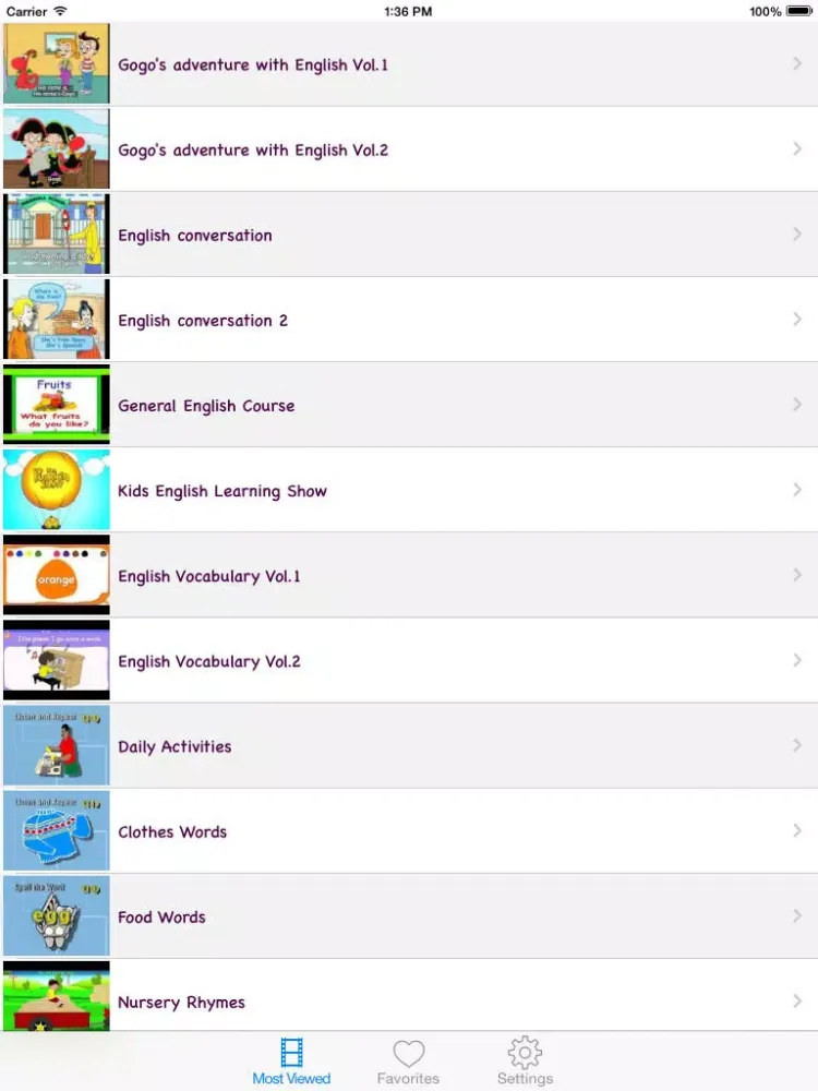English Conversation Courses for Kids: Learn Vocabulary iPad  स्क्रीनशॉट
