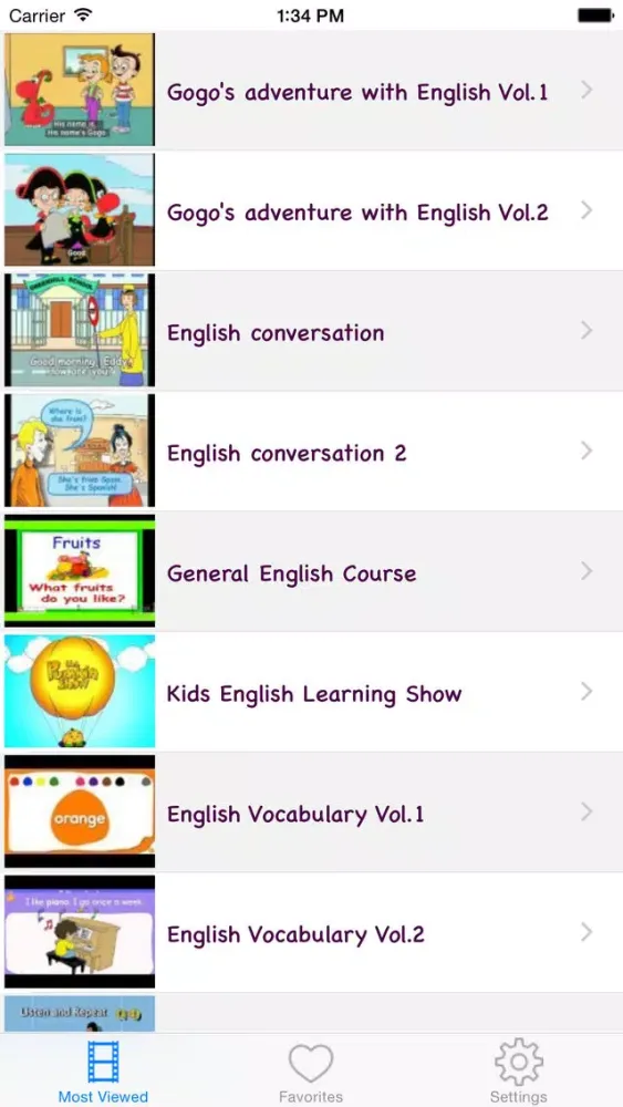 English Conversation Courses for Kids: Learn Vocabulary स्क्रीनशॉट