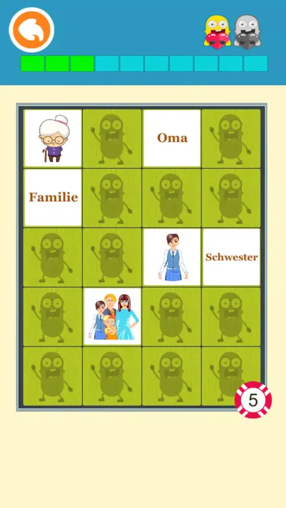 Tangkapan skrin German Vocabulary: funny puzzle games