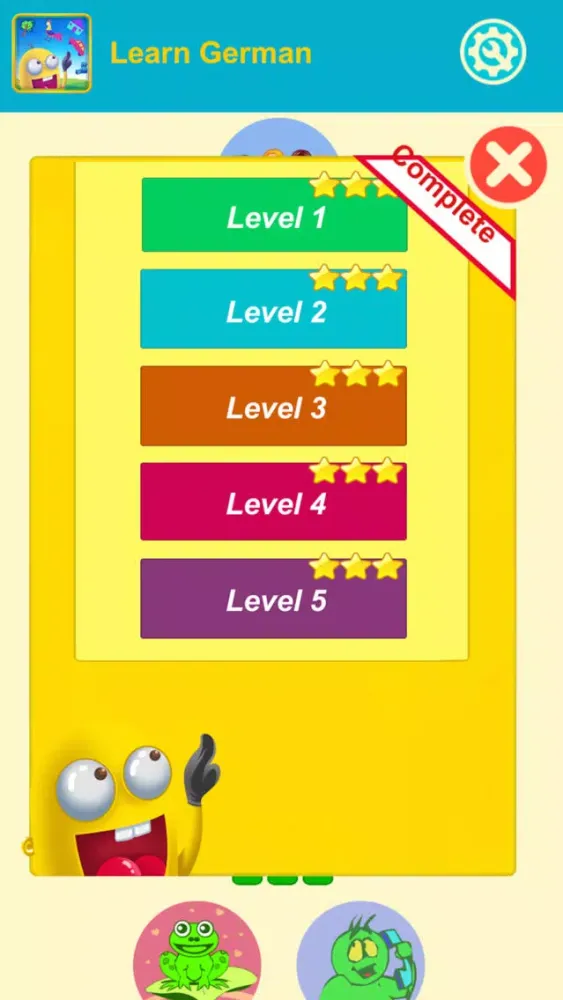 Tangkapan skrin German Vocabulary: funny puzzle games