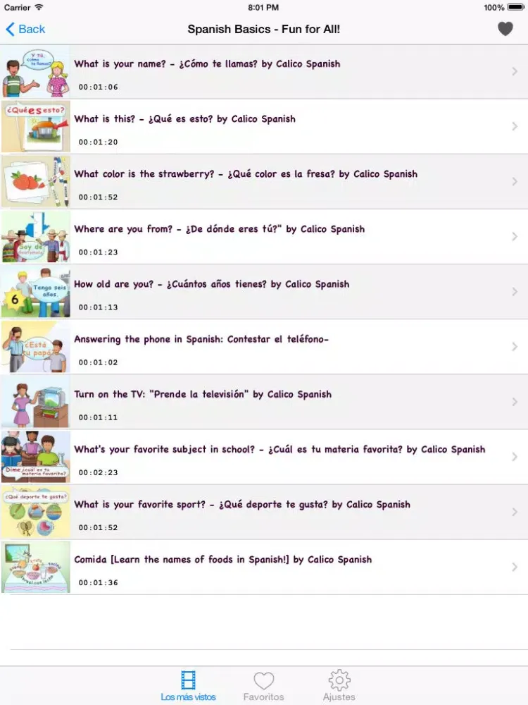 Capturas de pantalla de Spanish Conversation Courses: Funny Videos iPad 