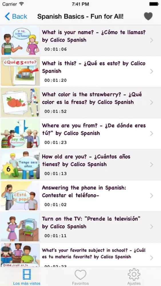 Capturas de pantalla de Spanish Conversation Courses: Funny Videos