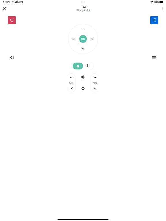 Tangkapan layar MakiHome+ iPad 