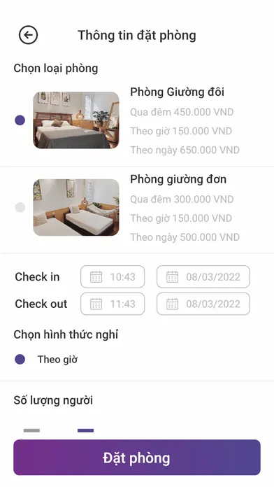 ManMo - Đặt phòng theo giờ سکرین شاٹس