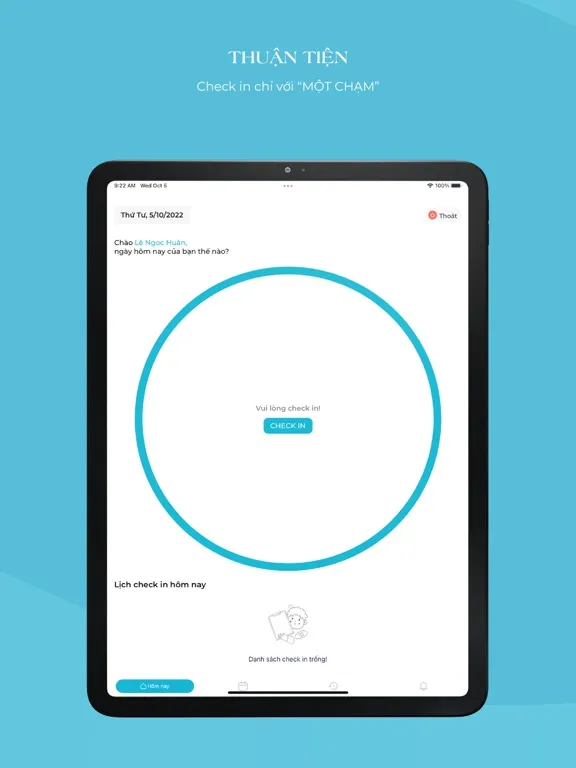 Ảnh chụp màn hình của Chấm Công iPad 