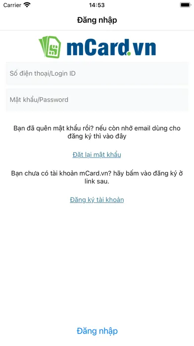 mCard.vn Ekran Görüntüleri