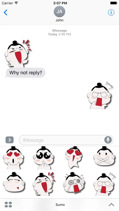 Sumo Stickers for iMessage应用截图