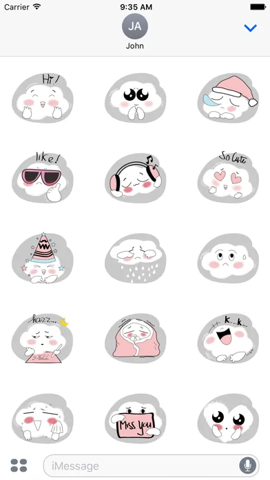 Capturas de pantalla de Cute Cloud Stickers