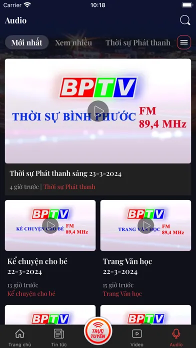 Captures d'écran de BPTV Go