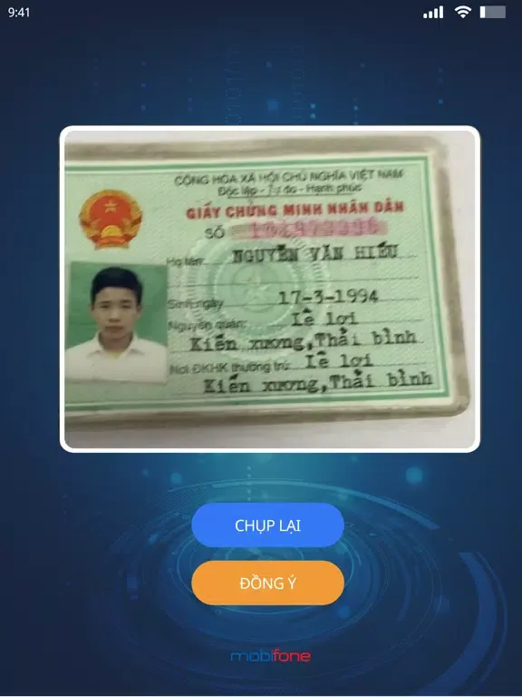 MobiFone eKYC iPad 應用截圖