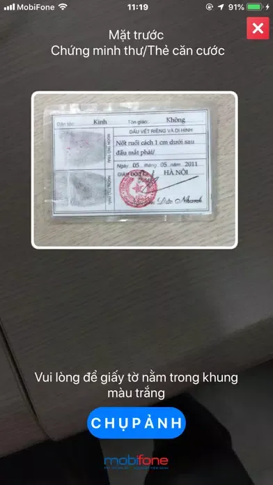 MobiFone eKYC應用截圖